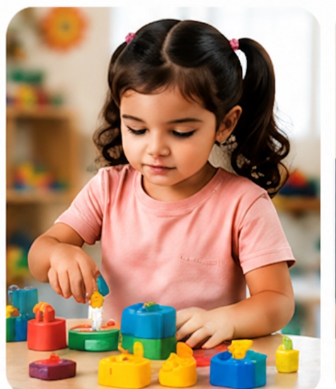 Child in therapeutic day care activity